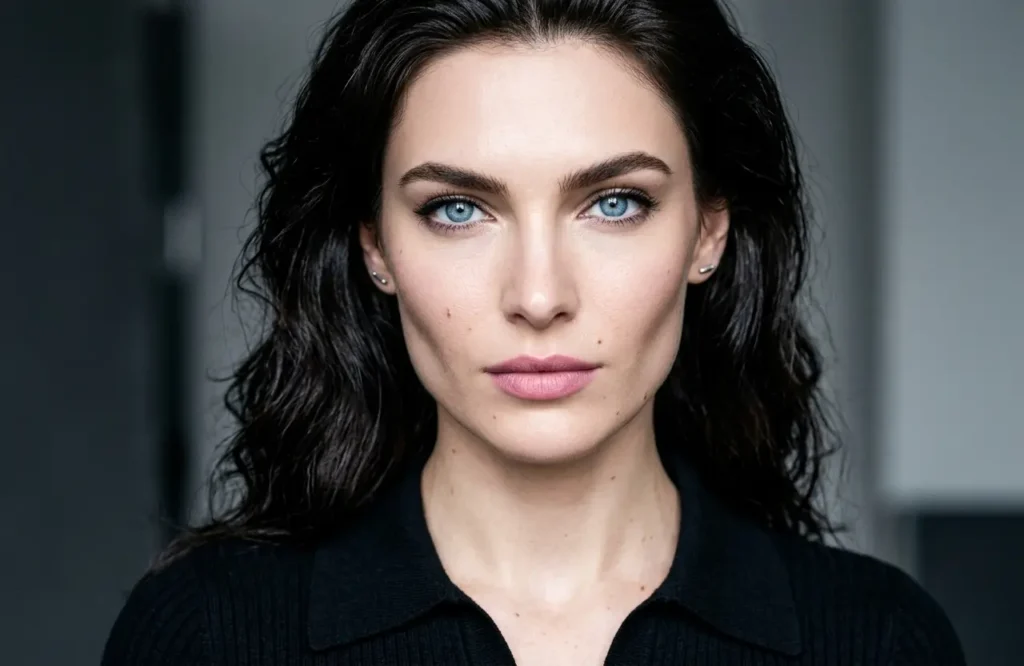 High contrast beauty example inspired by Megan Fox color season