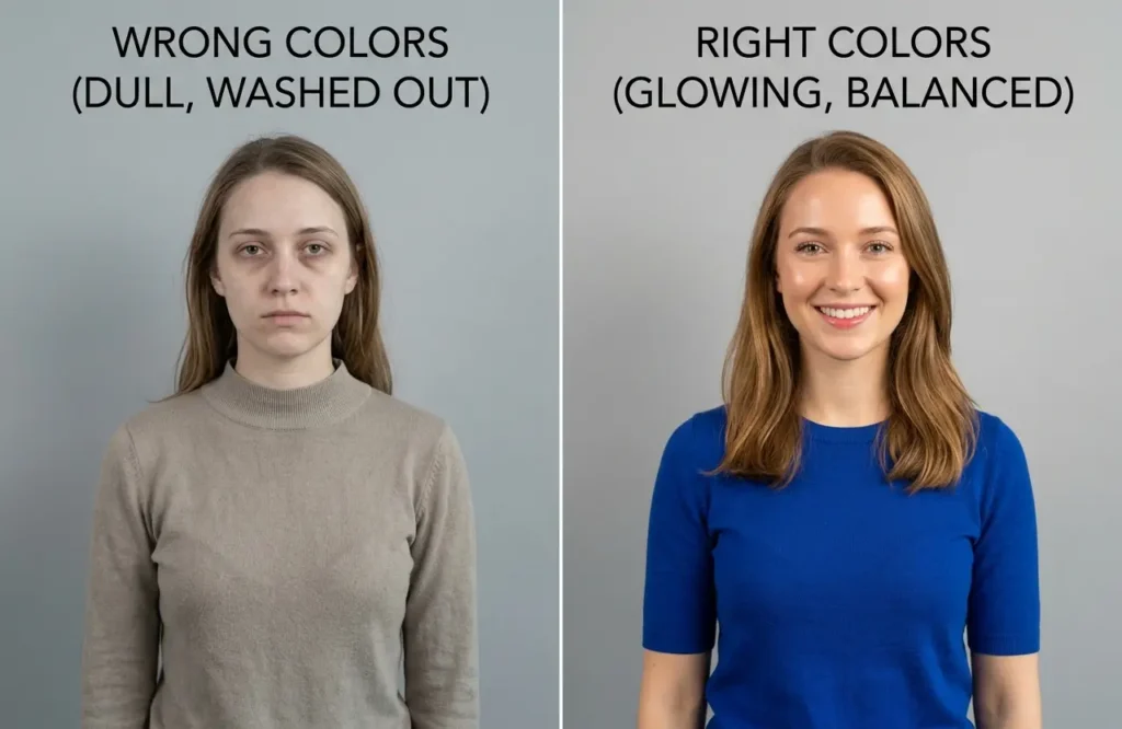 right vs wrong colors winter season comparison