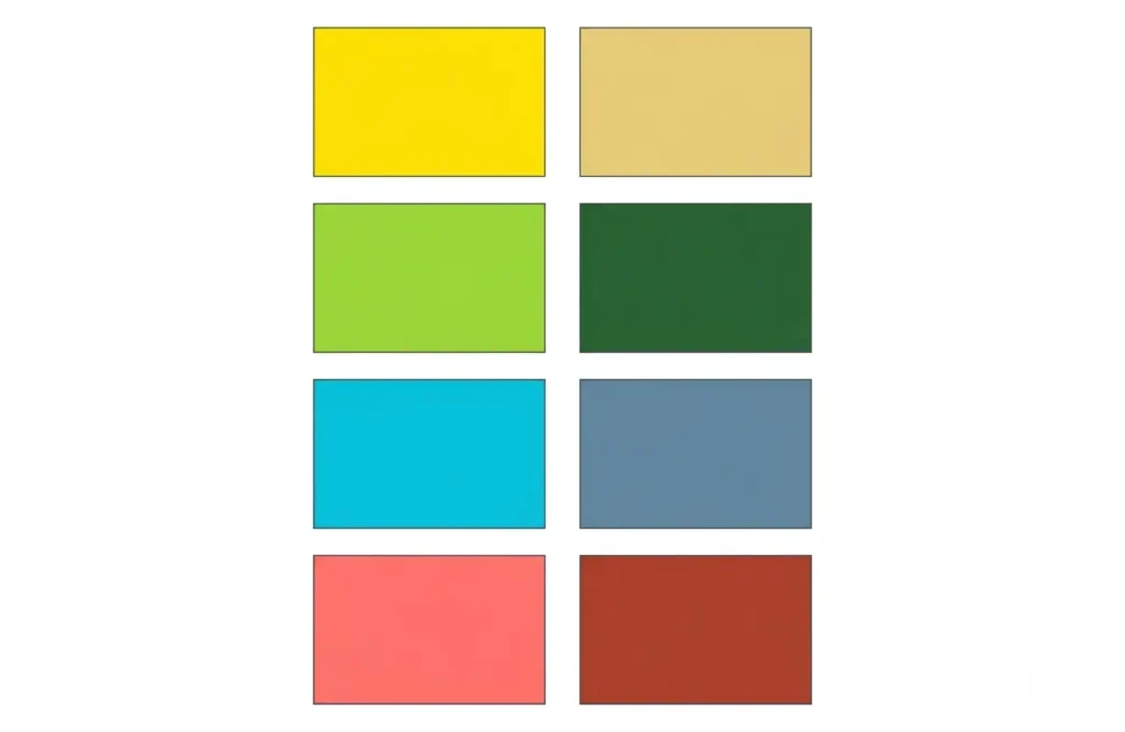 Color comparison swatches for Soft Autumn vs Light Spring