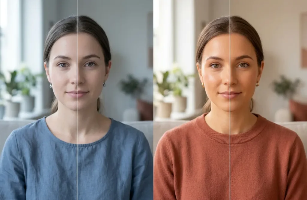 soft autumn vs soft summer effect on skin