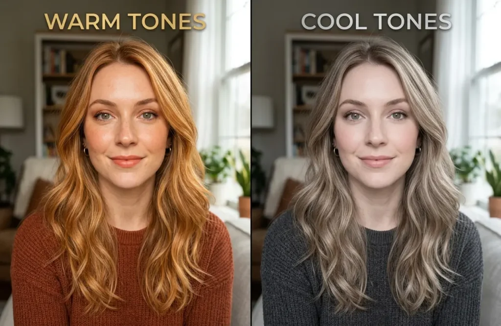 warm vs cool hair color comparison true summer tones