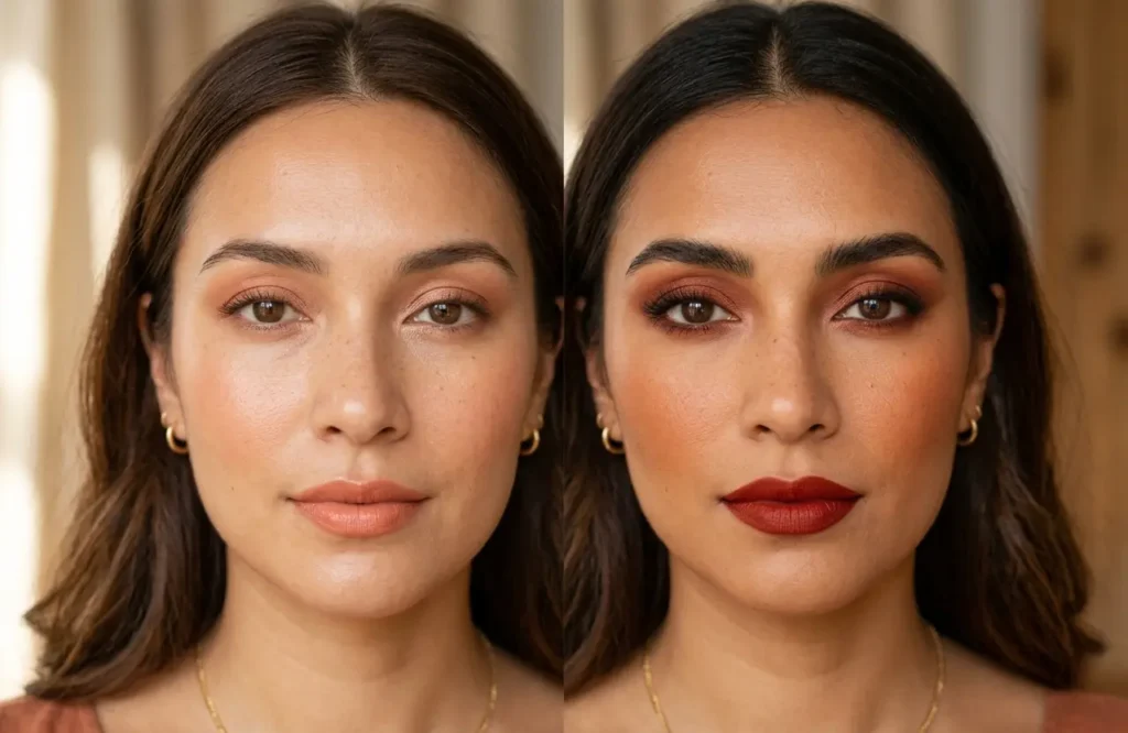 true autumn vs deep autumn makeup comparison