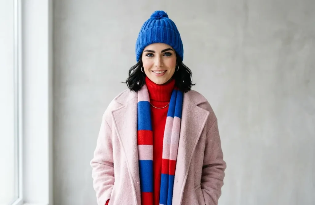 true winter color palette clothing example bright cool tones