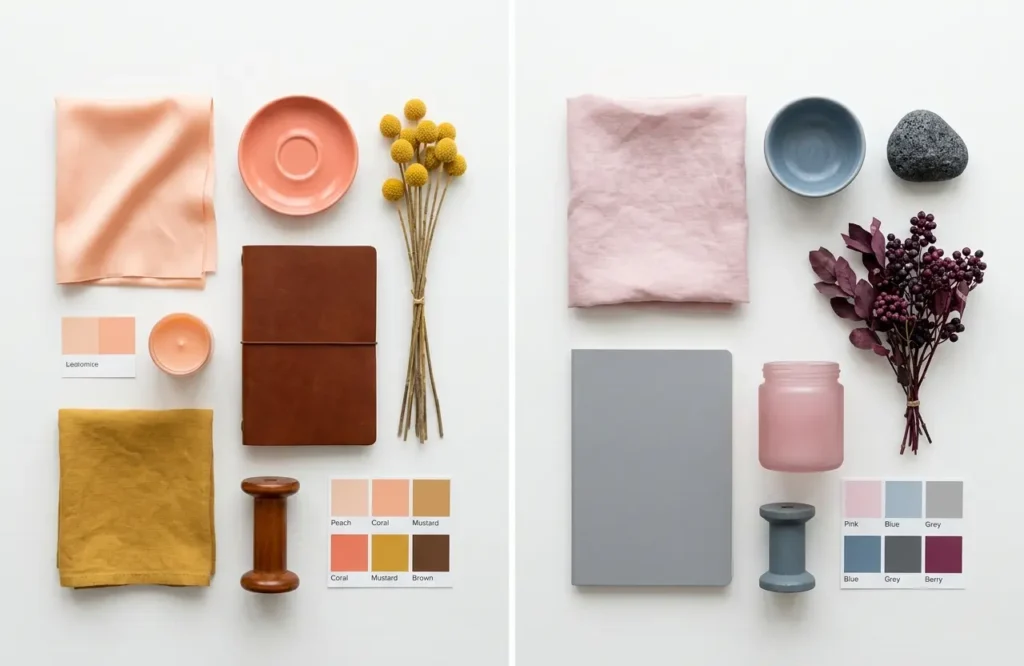 warm vs cool color palette comparison chart