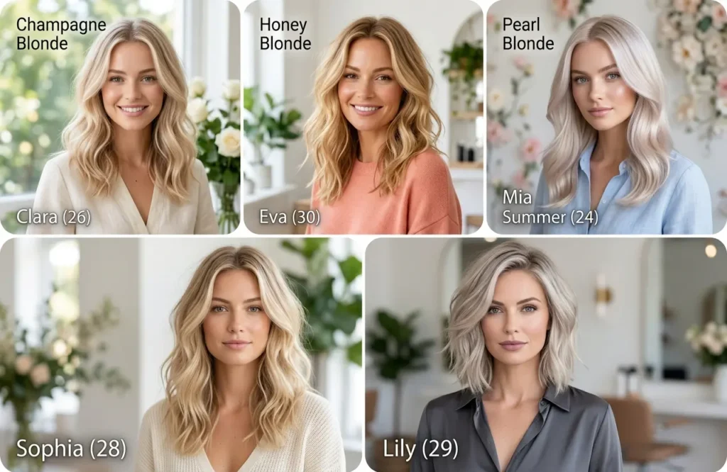 Autumn and Winter seasonal blonde hair colors