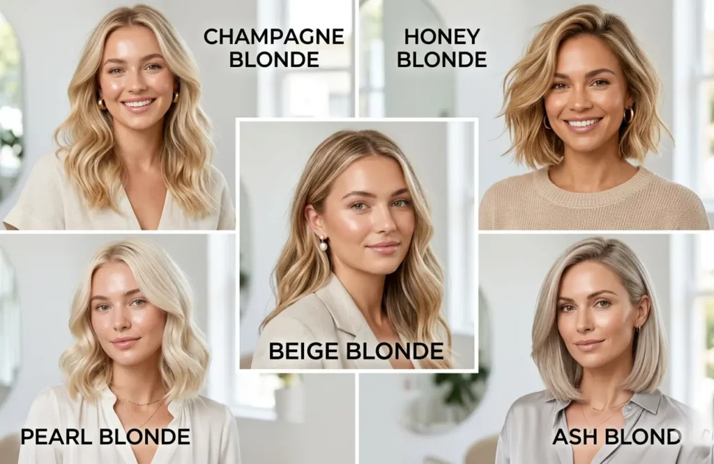 Spring and Summer seasonal blonde hair shades